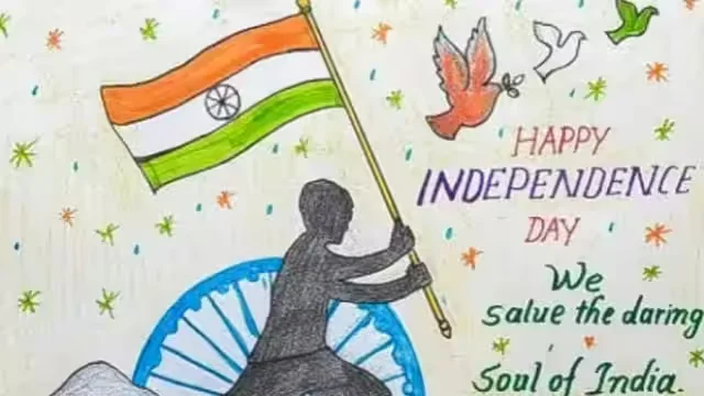 Independence Day Wishes Drawing 2023